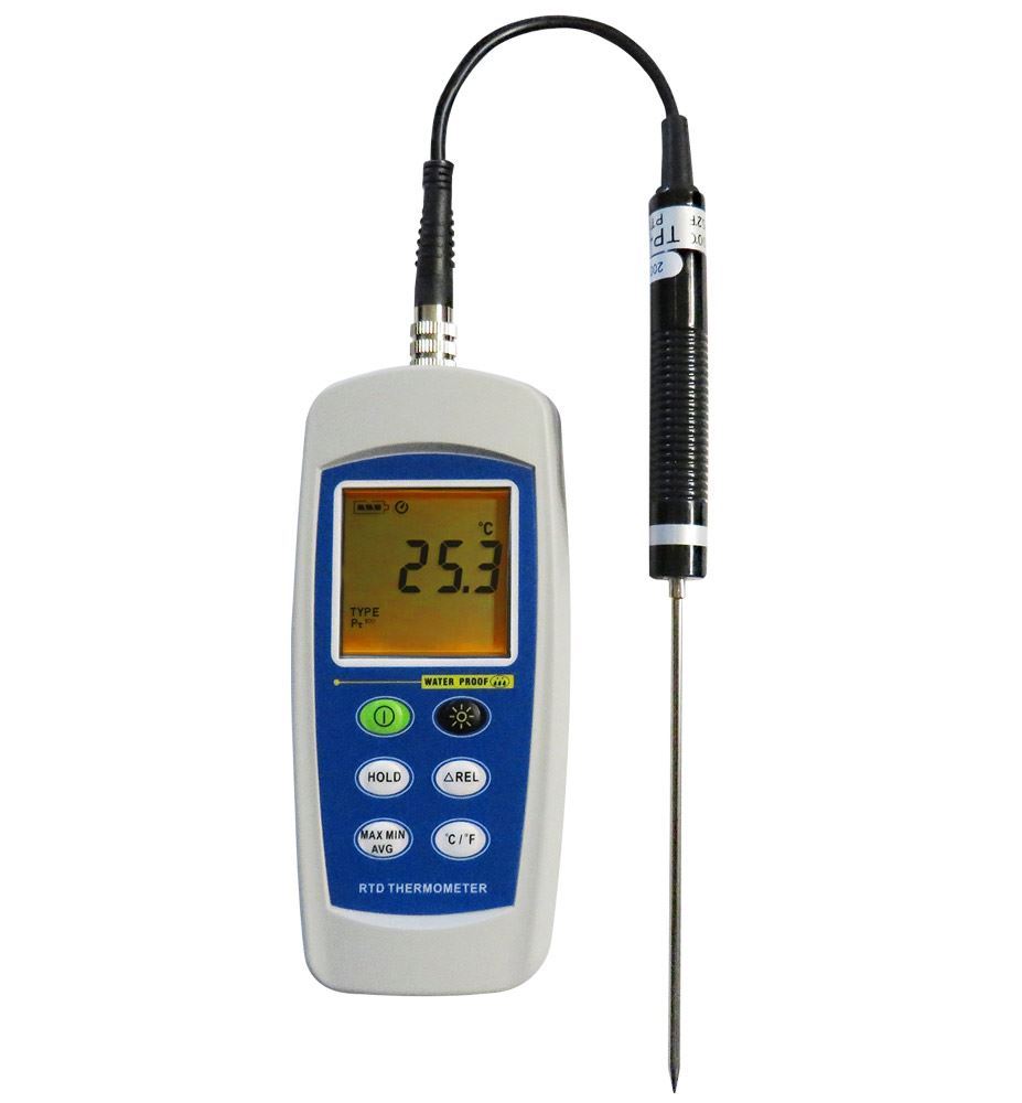 Waterproof RTD Thermometer, -148°–572°F (-100°–300°C)