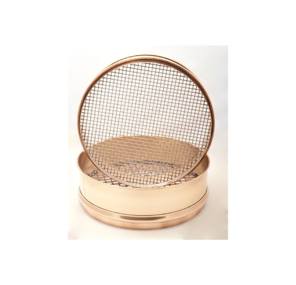 12 Diameter Brass Frame Sieves with Stainless Steel Mesh